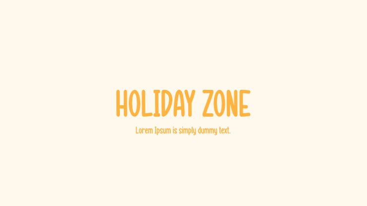 HOLIDAY ZONE Font