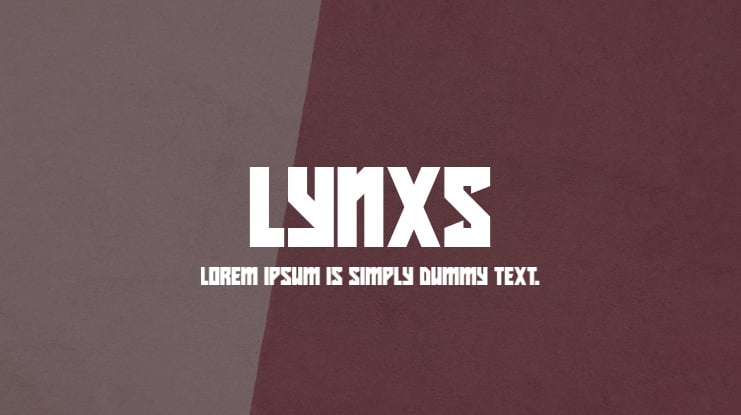 Lynxs Font Family