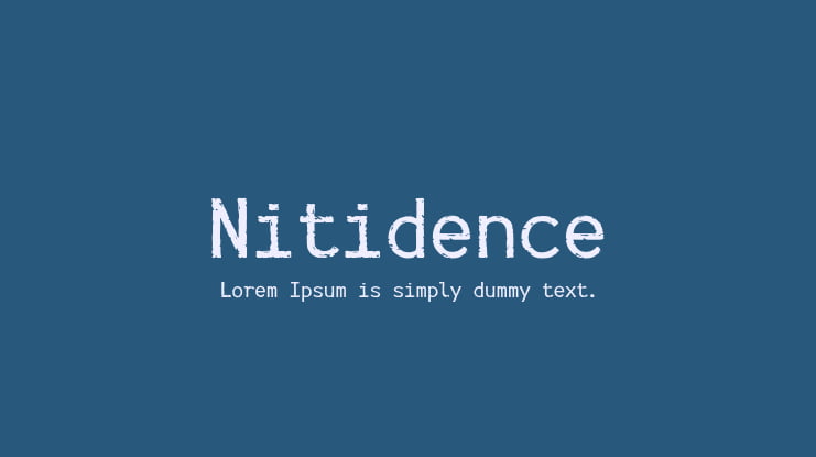 Nitidence Font