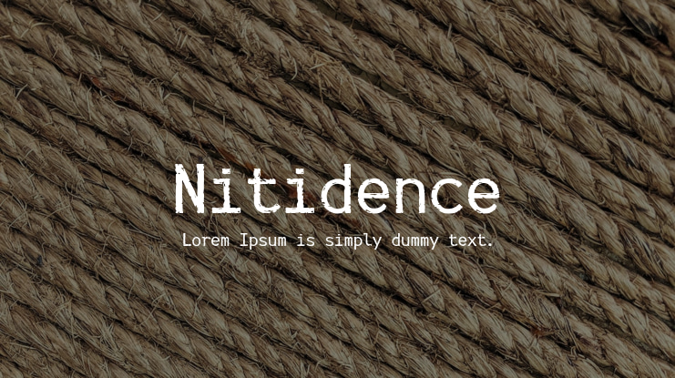 Nitidence Font