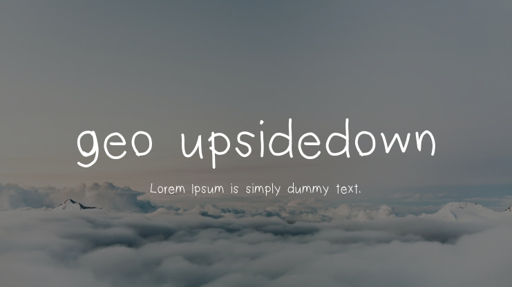 geo upsidedown Font
