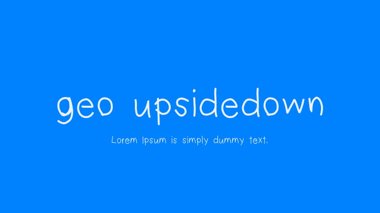 geo upsidedown Font