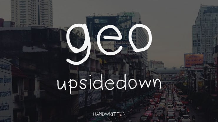 geo upsidedown Font