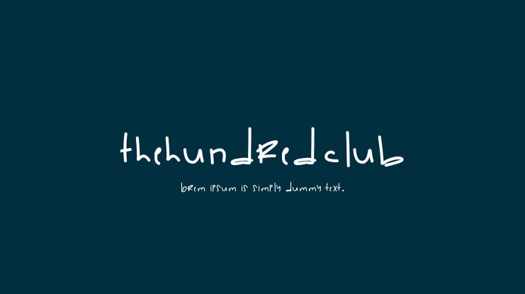 TheHundredClub Font