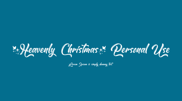 Heavenly Christmas Personal Use Font