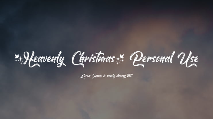 Heavenly Christmas Personal Use Font