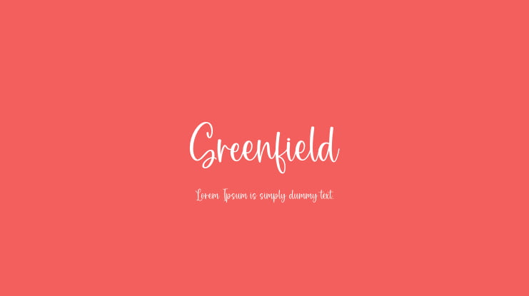 Greenfield Font