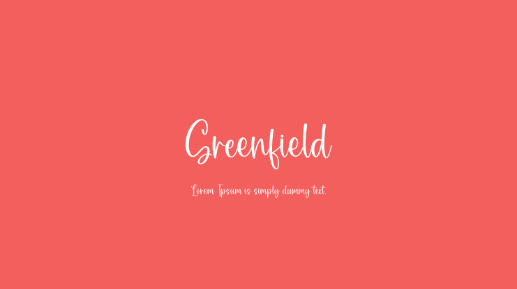 Greenfield Font