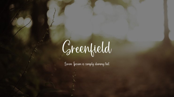 Greenfield Font
