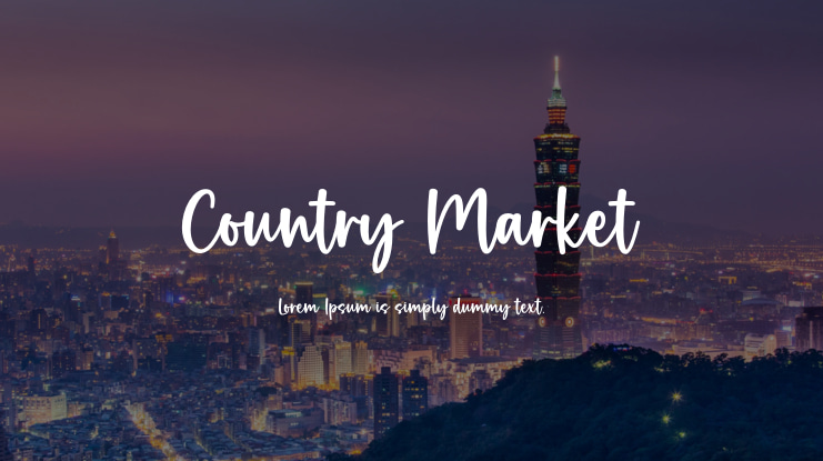 Country Market Font