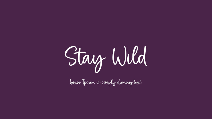 Stay Wild Font