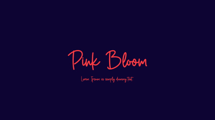 Pink Bloom Font