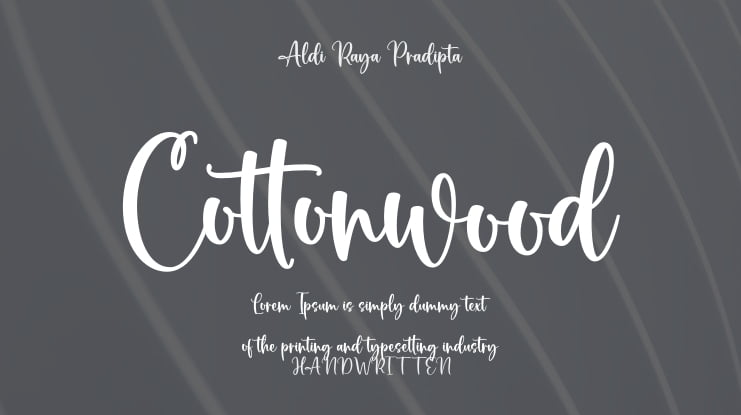 Cottonwood Font