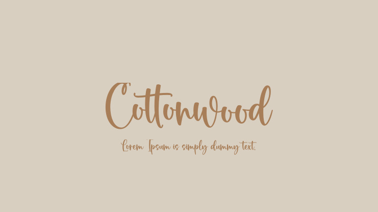 Cottonwood Font