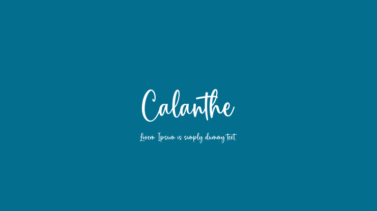 Calanthe Font