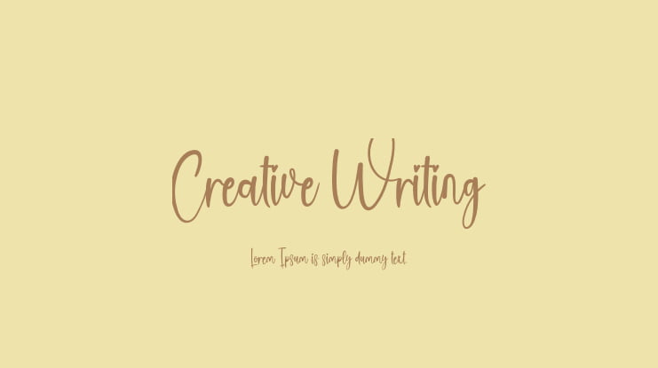 Creative Writing Font