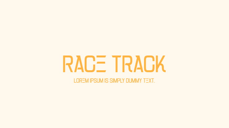 Race Track Font