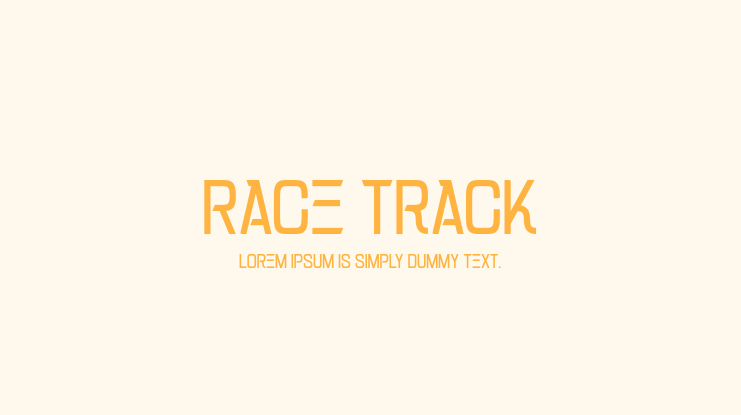 Race Track Font