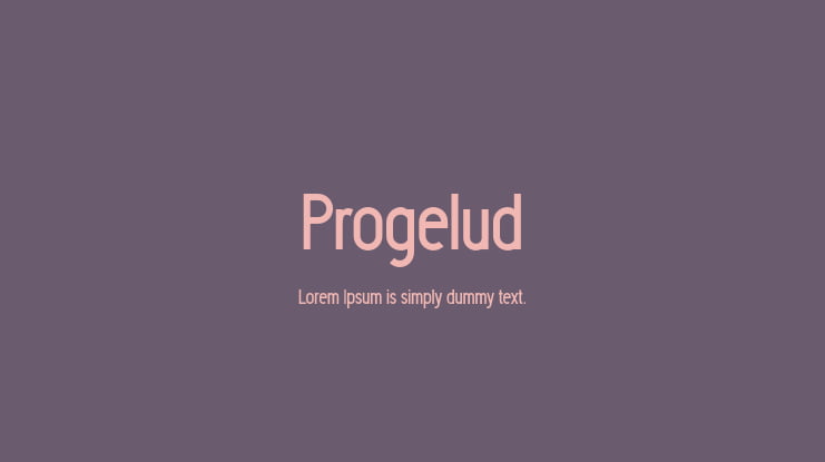 Progelud Font Family