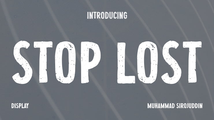 Stop Lost Font