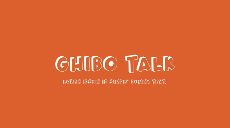 Ghibo Talk Font