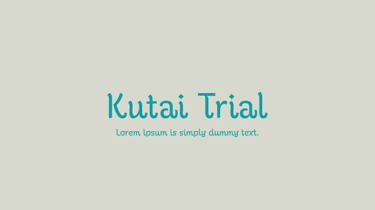 Kutai Trial Font