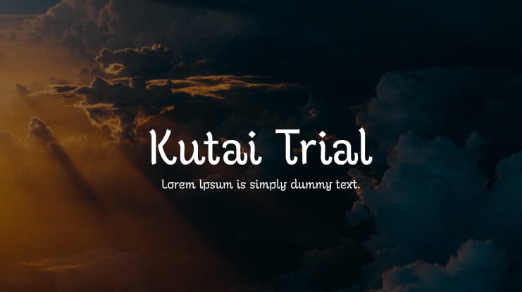 Kutai Trial Font