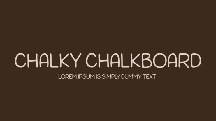 Chalky Chalkboard Font