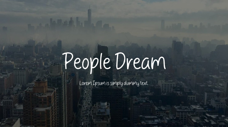 People Dream Font