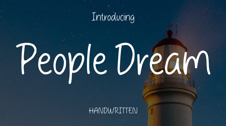 People Dream Font