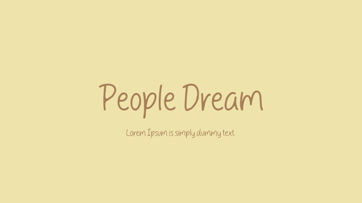 People Dream Font