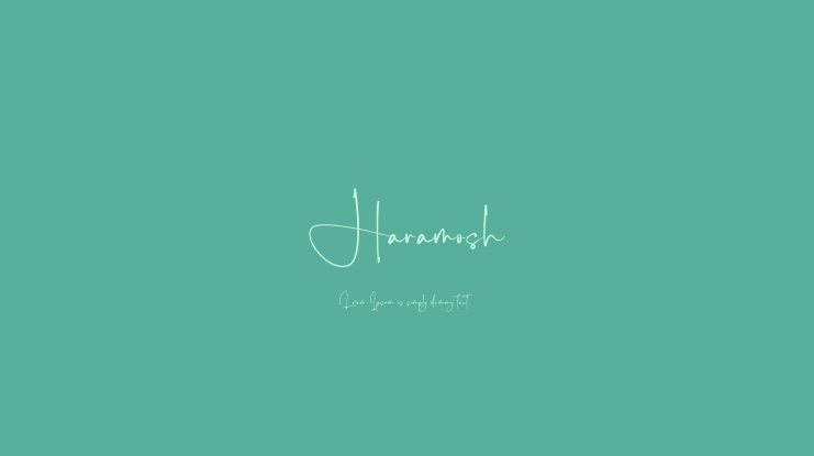 Haramosh Font