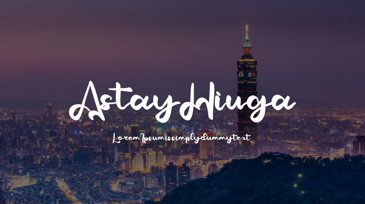 Astay Hiuga Font