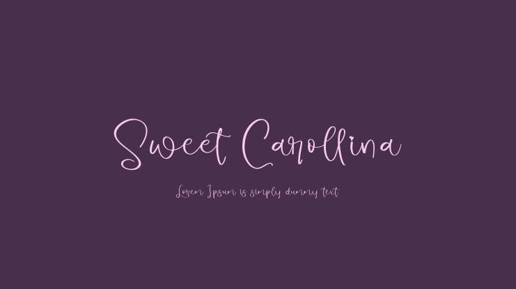 Sweet Carollina Font