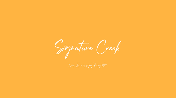 Signature Creek Font
