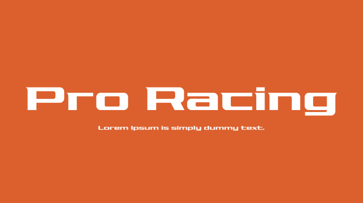 Pro Racing Font Family