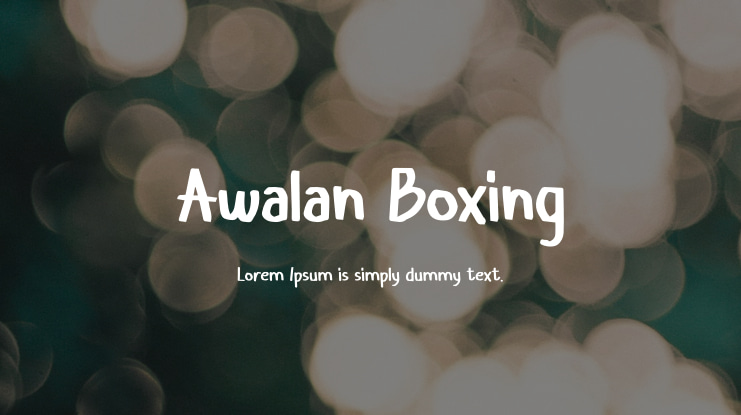 Awalan Boxing Font