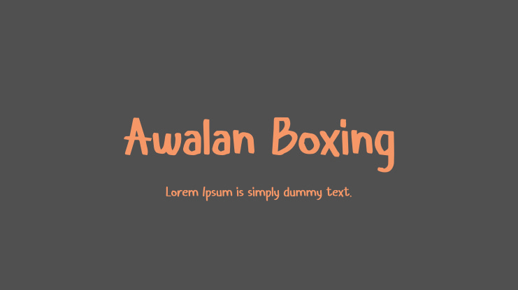 Awalan Boxing Font