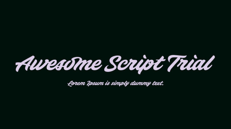 Awesome Script Trial Font