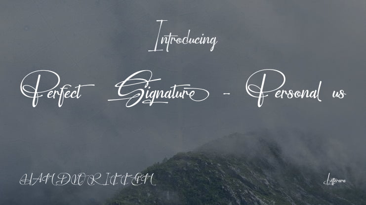 Perfect Signature - Personal us Font