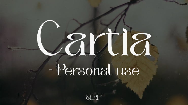 Cartia - Personal use Font