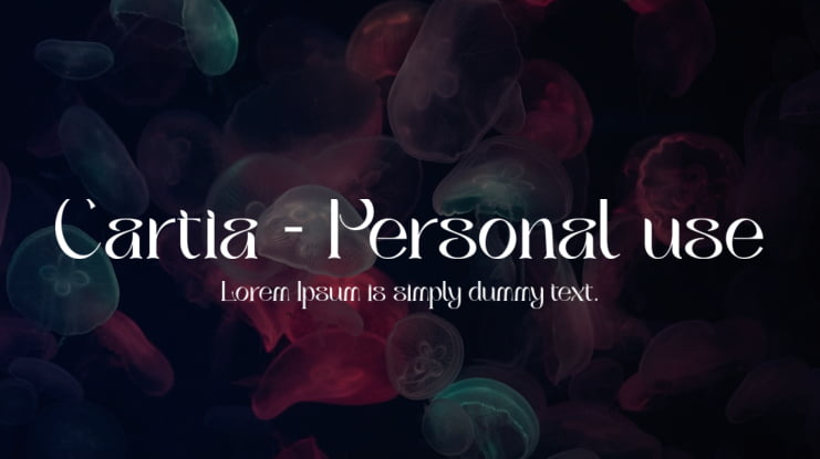 Cartia - Personal use Font