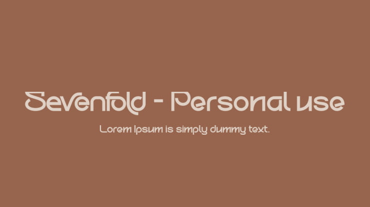 Sevenfold - Personal use Font