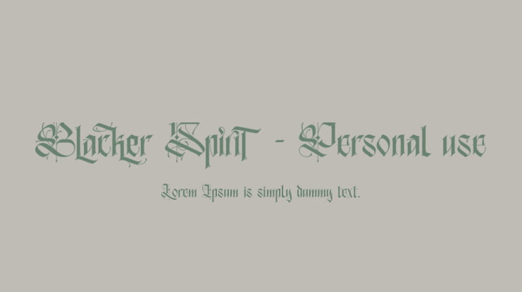 Blacker Spirit - Personal use Font