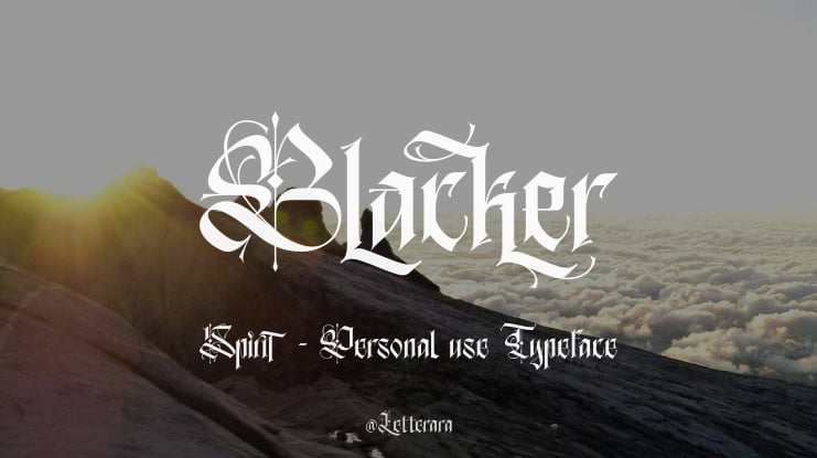 Blacker Spirit - Personal use Font