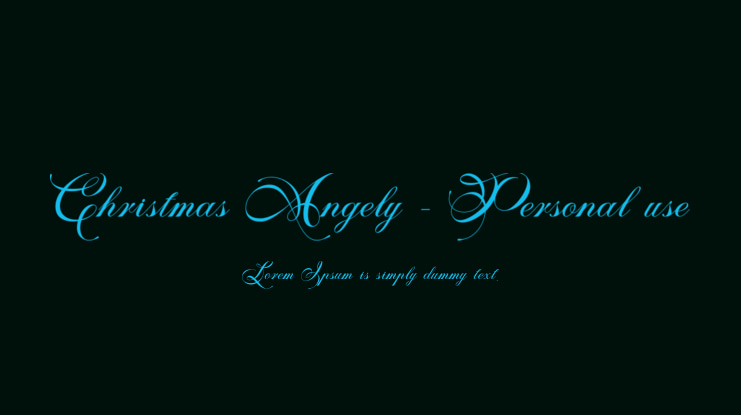 Christmas Angely - Personal use Font