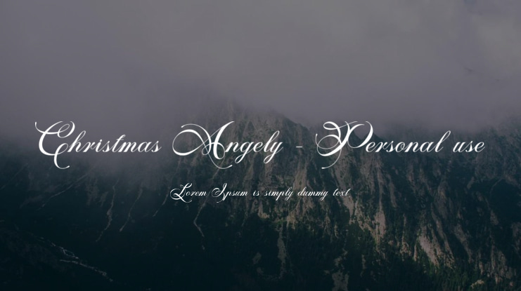 Christmas Angely - Personal use Font