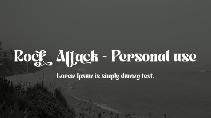 Rock Attack - Personal use Font