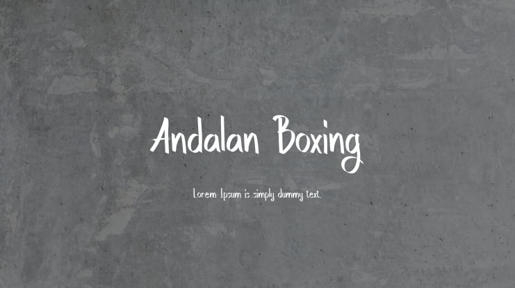 Andalan Boxing Font