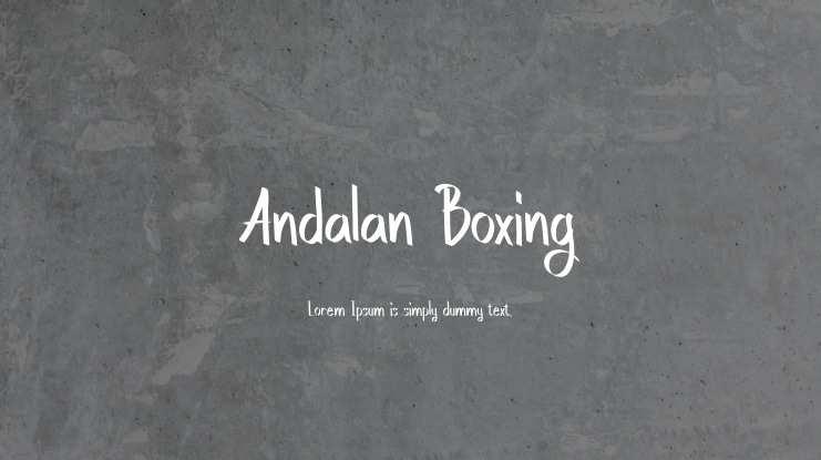 Andalan Boxing Font